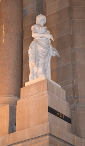 Female statue representing art
